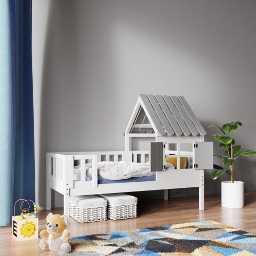 Sengen Nordic HOUSE grå 80 x 160 cm